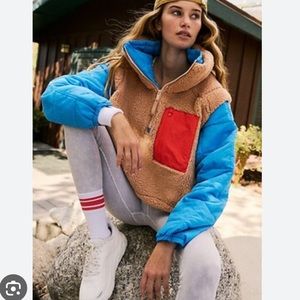 FREE PEOPLE MOVEMENT Scenic Route Colorblock 1/2 Zip by at Free People